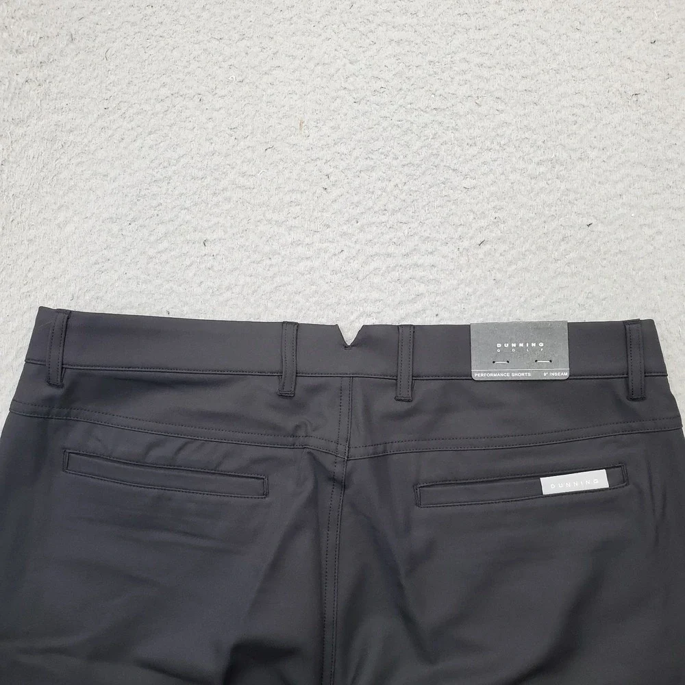 Dunning Golf Shorts Mens 34 Black Player Fit Woven Performance Stretch D7S22H623
